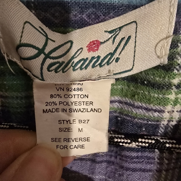 2 Haband Plaid button-down womans longsleeve shirts size Medium. - Picture 8 of 8